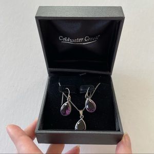 Coldwater Creek Dotted Teardrop Sterling Silver 925 Set